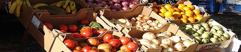 Frisches Obst und Gemüse immer sonntags auf dem Bauernmarkt